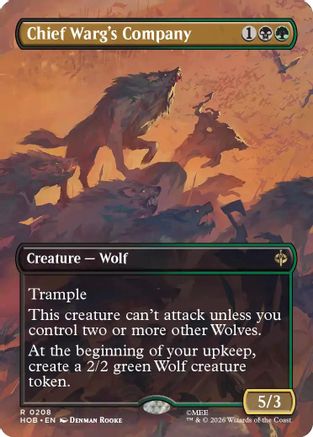 Chief Warg's Company (Borderless) (HOB-208) - The Hobbit Foil - Card Brawlers