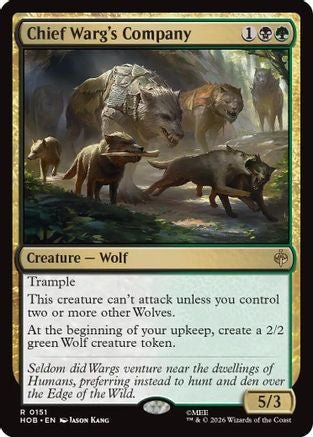 Chief Warg's Company (HOB-151) - The Hobbit - Card Brawlers