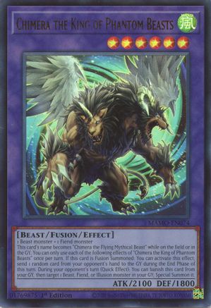 Chimera the King of Phantom Beasts (MAMO-EN074) - Magnificent Monsters 1st Edition - Card Brawlers