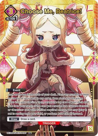 Choose Me, Beatrice! (C*) (UE24BT/REZ-1-097) - UE24BT ReZERO Starting Life in Another World Foil - Card Brawlers
