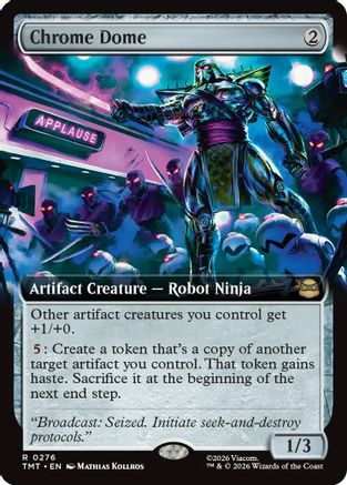 Chrome Dome (Extended Art) (TMT-276) - Teenage Mutant Ninja Turtles - Card Brawlers