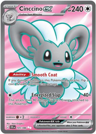 Cinccino ex (105/086) - Holofoil [ME04 Chaos Rising] - Card Brawlers
