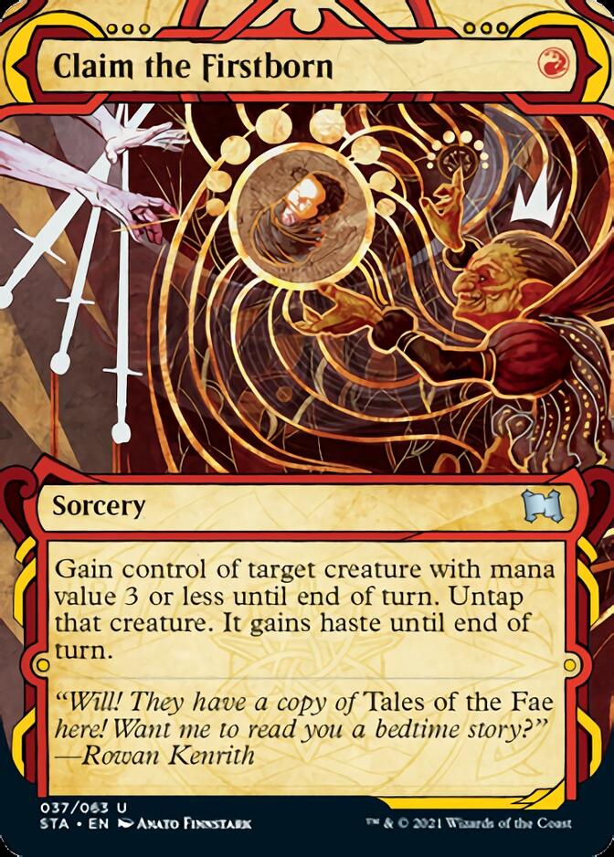 Claim the Firstborn (Foil Etched) [Strixhaven: School of Mages Mystical Archive] - Card Brawlers