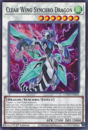 Clear Wing Synchro Dragon (LAVD-ENS24) - Legendary Arc-V Decks 1st Edition - Card Brawlers
