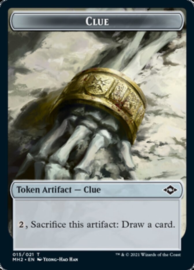 Clue (15) // Golem Double - Sided Token [Modern Horizons 2 Tokens] - Card Brawlers