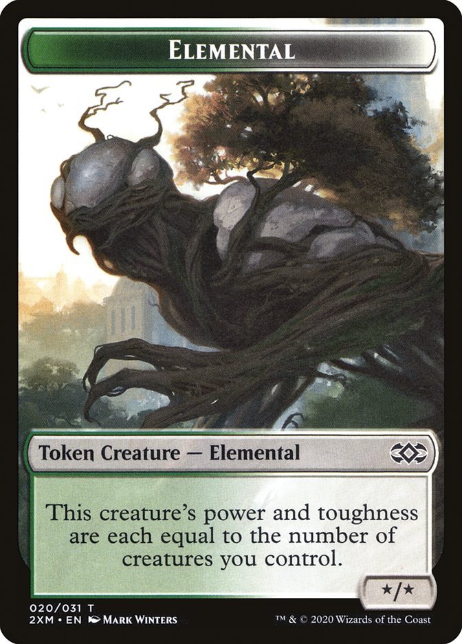 Clue // Elemental Double - Sided Token [Double Masters Tokens] - Card Brawlers
