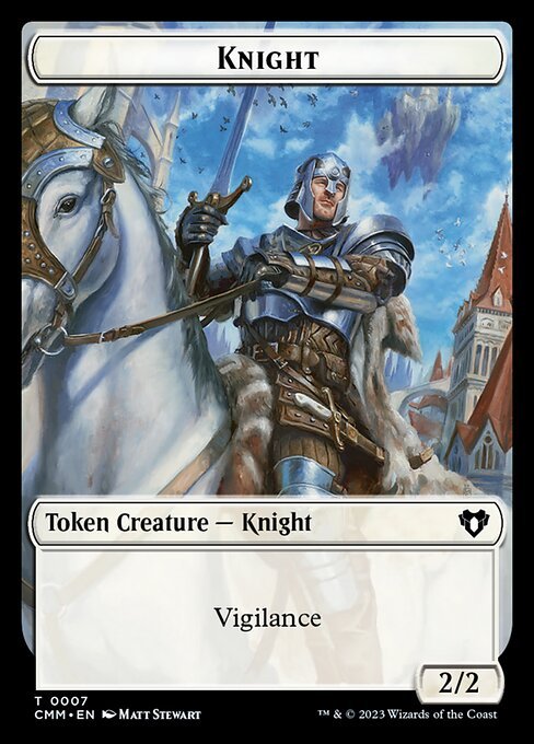 Clue // Knight Double - Sided Token [Commander Masters Tokens] - Card Brawlers