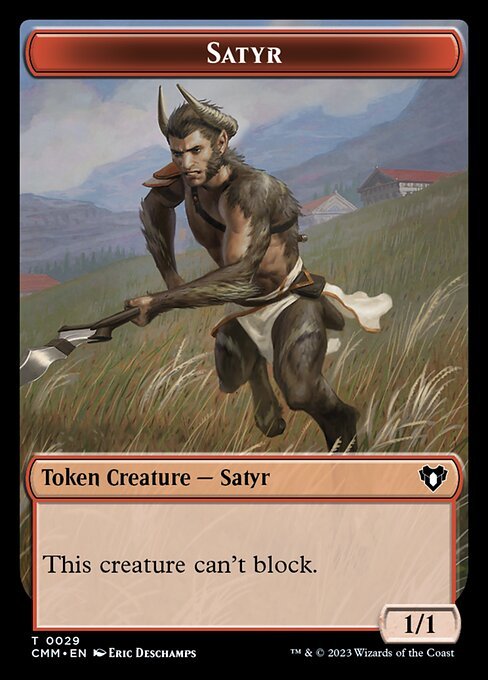 Clue // Satyr Double - Sided Token [Commander Masters Tokens] - Card Brawlers