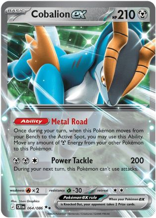 Cobalion ex (064/086) - Holofoil [ME04 Chaos Rising] - Card Brawlers