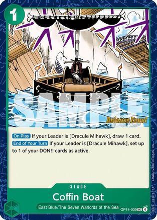 Coffin Boat (OP14-039) - The Azure Sea's Seven Release Event Cards - Card Brawlers