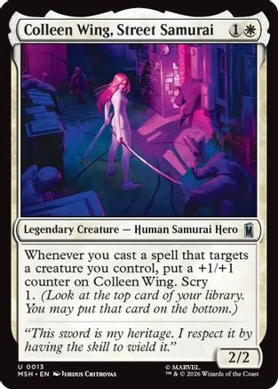 Colleen Wing, Street Samurai (MSH-013) - Marvel Super Heroes Foil - Card Brawlers