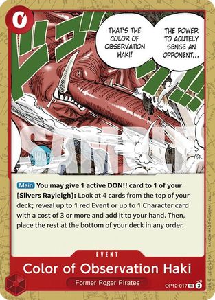 Color of Observation Haki (OP12-017) - Legacy of the Master - Card Brawlers