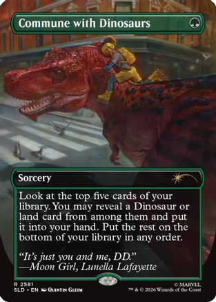 Commune with Dinosaurs (SLD-2581) - Secret Lair Drop Series Foil - Card Brawlers