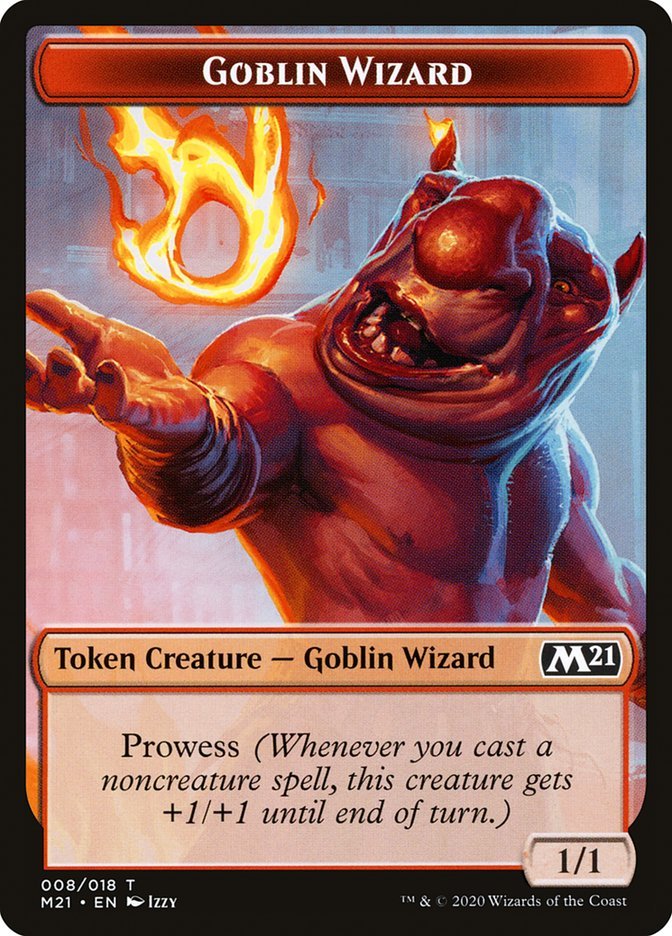 Construct // Goblin Wizard Double - Sided Token [Core Set 2021 Tokens] - Card Brawlers