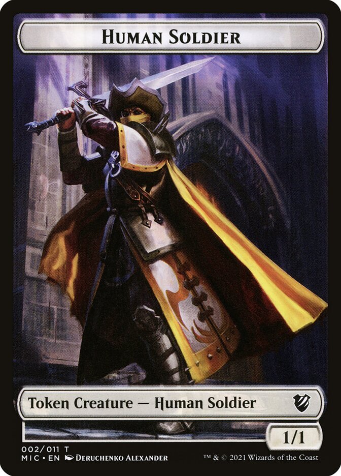 Copy // Human Soldier Double - Sided Token [Double Masters Tokens] - Card Brawlers