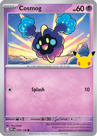 Cosmog (078/null) - Holofoil [ME 30th Celebration] - Card Brawlers