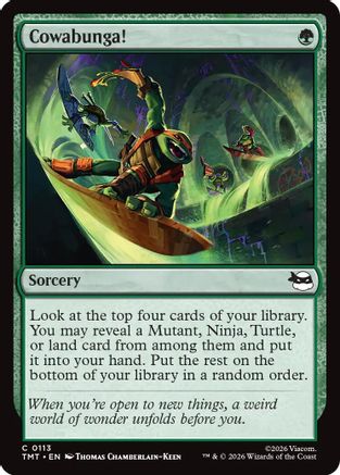 Cowabunga! (TMT-113) - Teenage Mutant Ninja Turtles Foil - Card Brawlers