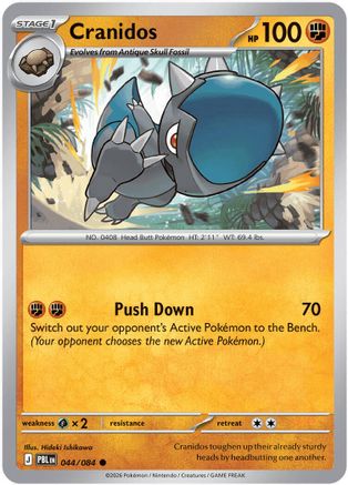 Cranidos (044/null) - Reverse Holofoil [ME05 Pitch Black] - Card Brawlers