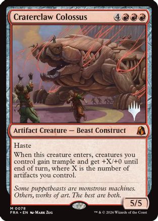Craterclaw Colossus (PPFRA-078) - Promo Pack: Reality Fracture Foil - Card Brawlers