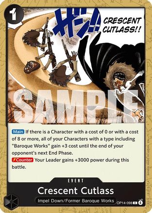 Crescent Cutlass (OP14-098) - The Azure Sea's Seven - Card Brawlers