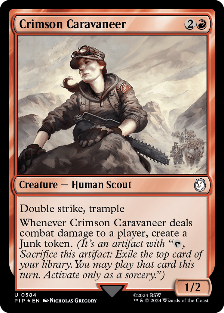 Crimson Caravaneer (Surge Foil) [Fallout] - Card Brawlers