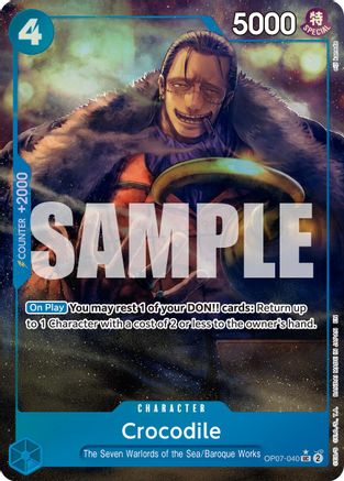 Crocodile - OP07-040 (Alternate Art) (OP07-040) - Premium Booster -The Best- Vol. 2 Foil - Card Brawlers
