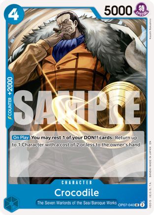 Crocodile - OP07-040 (Reprint) (OP07-040) - Premium Booster -The Best- Vol. 2 - Card Brawlers