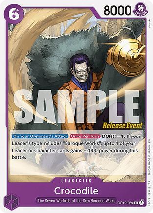 Crocodile (OP12-069) - Legacy of the Master Release Event Cards - Card Brawlers