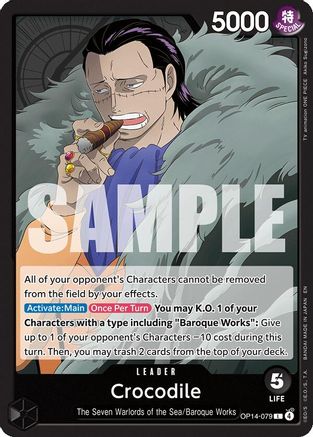 Crocodile - OP14-079 (OP14-079) - The Azure Sea's Seven - Card Brawlers