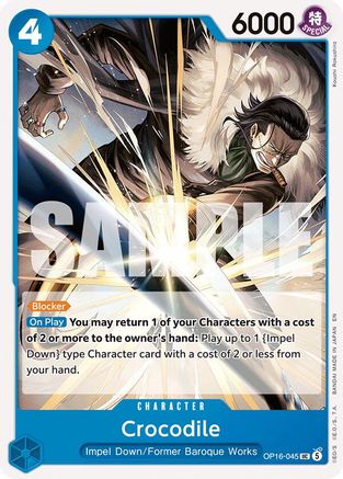 Crocodile (OP16-045) - The Time of Battle - Card Brawlers