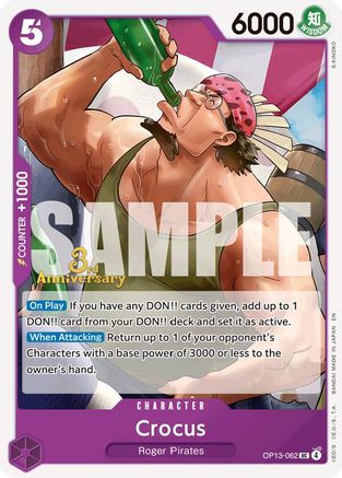 Crocus (OP13-062) - Carrying On His Will: 3rd Anniversary Tournament Cards - Card Brawlers