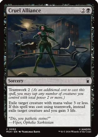 Cruel Alliance (MSH-092) - Marvel Super Heroes - Card Brawlers