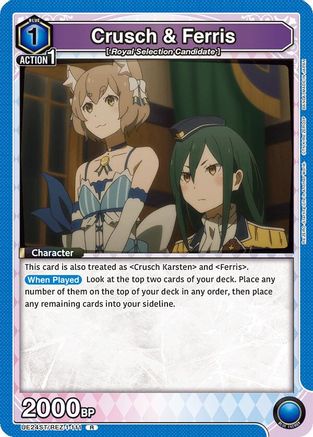 Crusch & Ferris (UE24ST/REZ-1-111) - UE24ST ReZERO Starting Life in Another World Starter Deck Foil - Card Brawlers