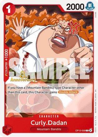 Curly.Dadan (OP13-009) - Carrying On His Will: 3rd Anniversary Tournament Cards - Card Brawlers
