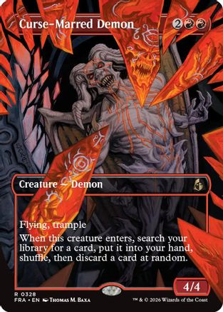 Curse-Marred Demon (Borderless) (FRA-328) - Reality Fracture - Card Brawlers