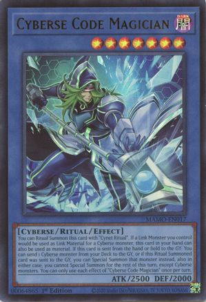 Cyberse Code Magician (MAMO-EN017) - Magnificent Monsters 1st Edition - Card Brawlers