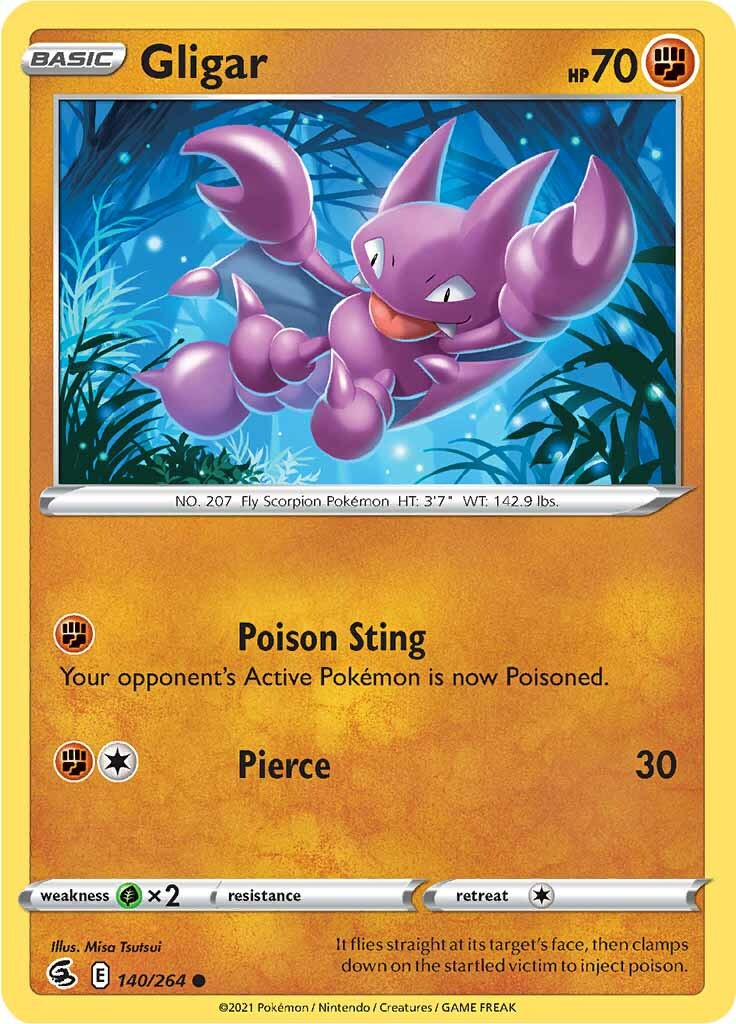 Gligar (140/264) [Sword & Shield: Fusion Strike] - Pokémon - Card Brawlers | Quebec | Canada |