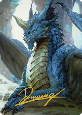 Young Blue Dragon Art Card (Gold-Stamped Signature) [Commander Legends: Battle for Baldur's Gate Art Series] - Magic: The Gathering - Card Brawlers | Quebec | Canada |