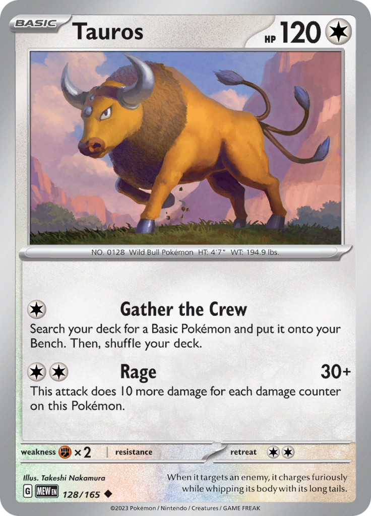 Tauros (128/165) [Scarlet & Violet 151] - Pokémon - Card Brawlers | Quebec | Canada |