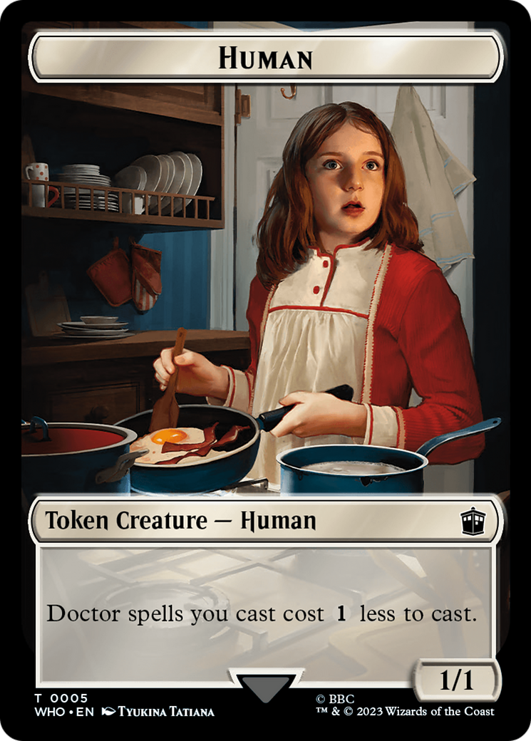 Human (0005) // Food (0026) Double-Sided Token [Doctor Who Tokens] - Magic: The Gathering - Card Brawlers | Quebec | Canada |