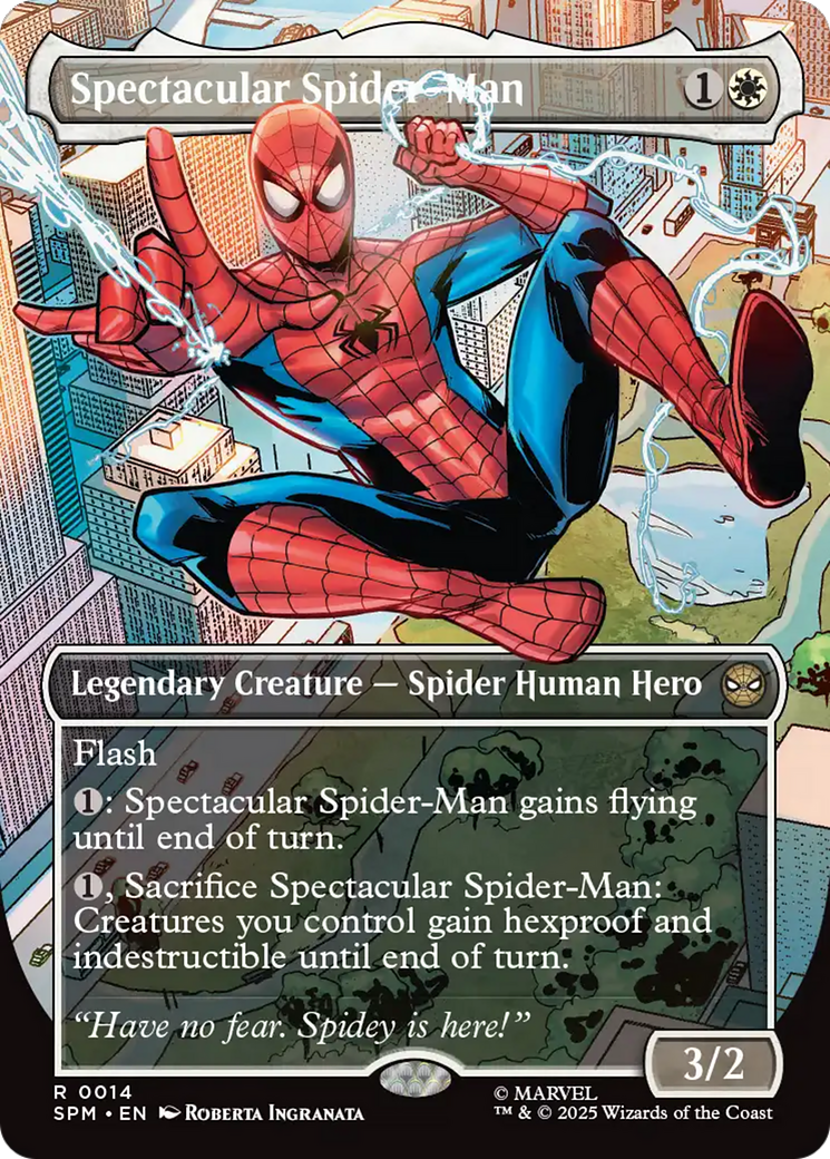 Spectacular Spider-Man (Borderless) [Marvel's Spider-Man Prerelease Promos] - Magic: The Gathering - Card Brawlers | Quebec | Canada |