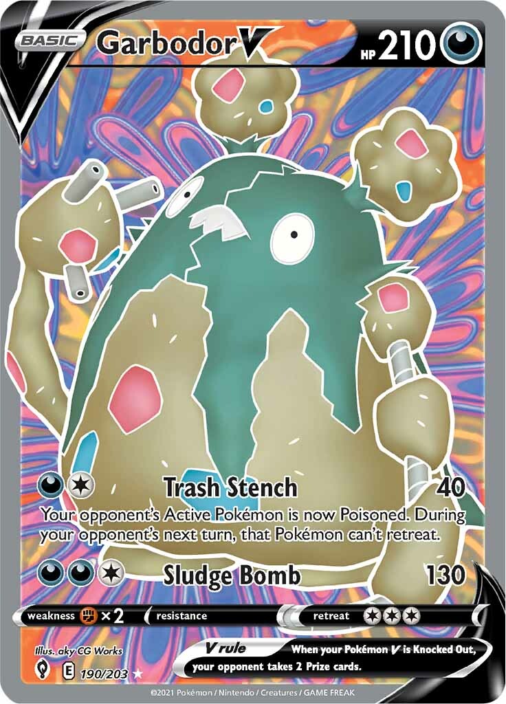 Garbodor V (190/203) [Sword & Shield: Evolving Skies] - Pokémon - Card Brawlers | Quebec | Canada |
