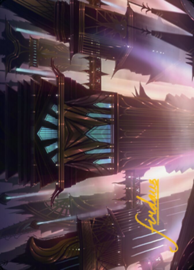 Skybridge Towers Art Card (Gold-Stamped Signature) [Streets of New Capenna Art Series] - Magic: The Gathering - Card Brawlers | Quebec | Canada |