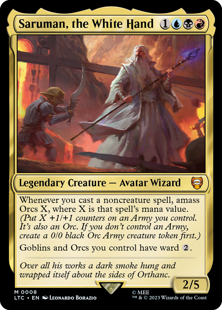 Saruman, the White Hand [The Lord of the Rings: Tales of Middle-Earth Commander] - Magic: The Gathering - Card Brawlers | Quebec | Canada |