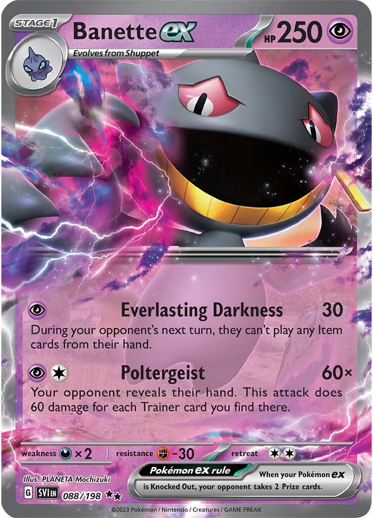 Banette ex (088/198) [Scarlet & Violet: Base Set] - Pokémon - Card Brawlers | Quebec | Canada |