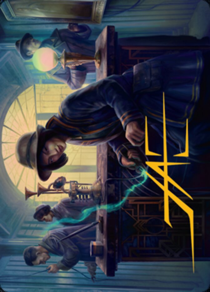 Wiretapping Art Card (Gold-Stamped Signature) [Streets of New Capenna Art Series] - Magic: The Gathering - Card Brawlers | Quebec | Canada |