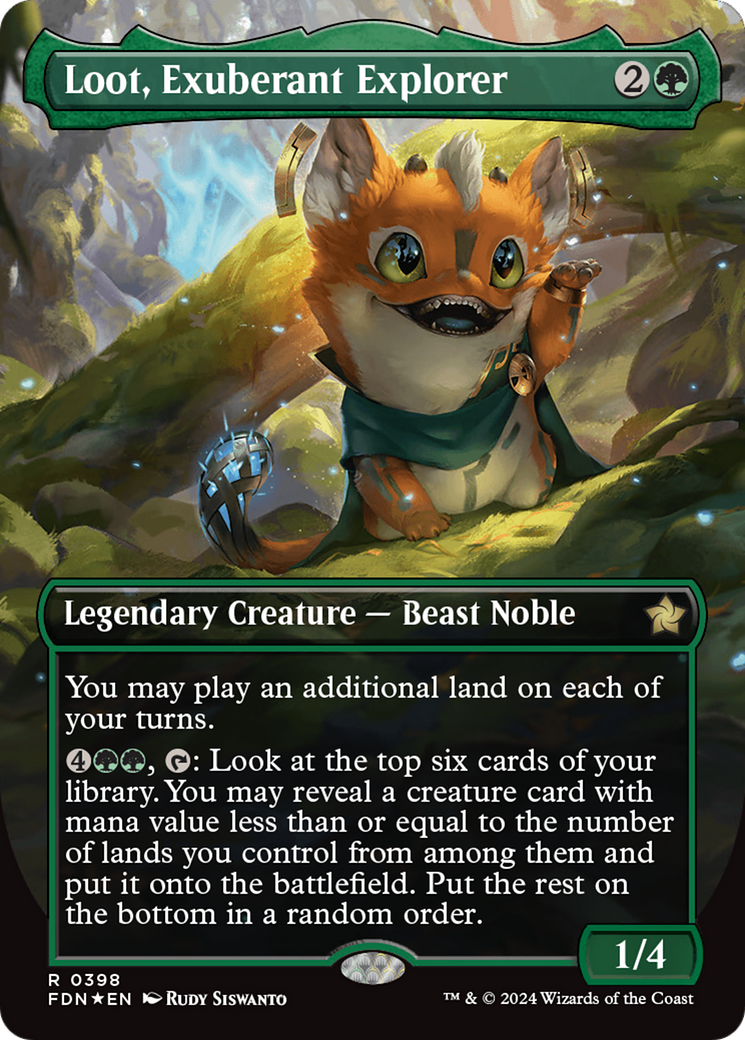 Loot, Exuberant Explorer (Borderless) (Mana Foil) [Foundations] - Magic: The Gathering - Card Brawlers | Quebec | Canada |
