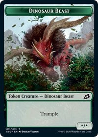 Dinosaur Beast // Human Soldier (005) Double-Sided Token [Ikoria: Lair of Behemoths Tokens] - Magic: The Gathering - Card Brawlers | Quebec | Canada |