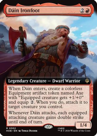 Dain Ironfoot (Extended Art) (HOB-302) - The Hobbit - Card Brawlers