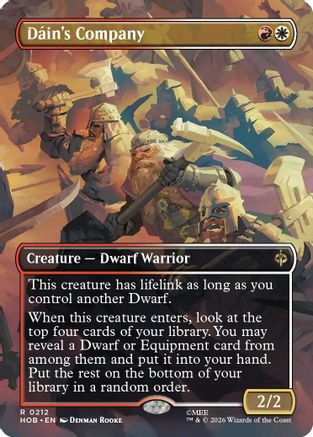 Dain's Company (Borderless) (HOB-212) - The Hobbit Foil - Card Brawlers